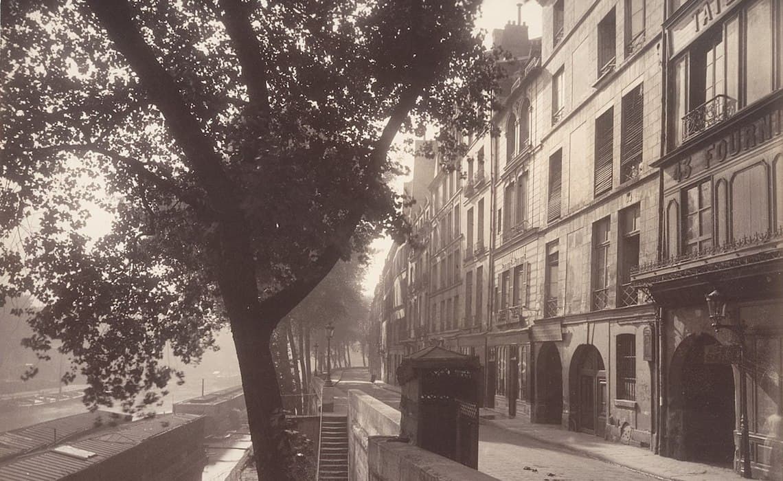 Eugène Atget - le quai d'Anjou à 6h du matin - 1924